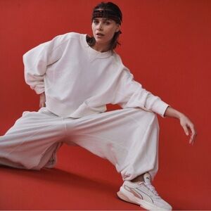 FP Movement Intercept Cotton Blend Sweatshirt In White